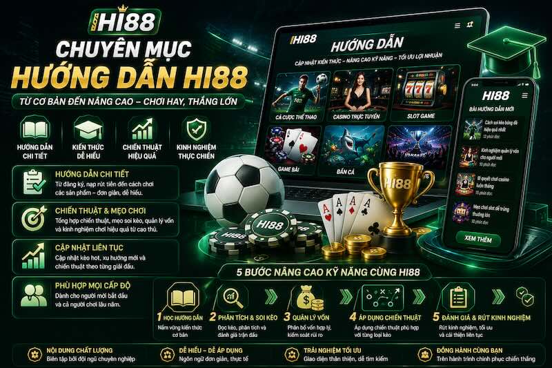 Hướng dẫn HI88 mẹo chơi và chiến thuật cá cược hiệu quả.